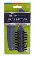 Goody Styling Essentials Goody Brush/Comb, Purse Professional (Pack of 3)
