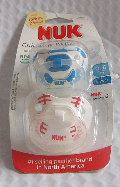 NUk Orthodontic Pacifier,Sport Design, Discontinued Design 0-6 Month, Silicon