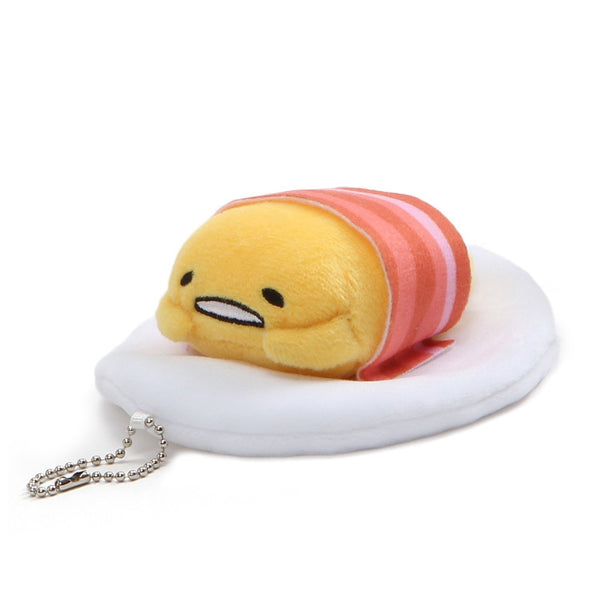 Gund Gudetama “Lazy Egg with Bacon” Plush Keychain, 4.5 Inches, Yellow