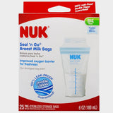NUK Seal N Go Breast Milk Bags, 25 count