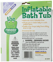 Mommy's Helper Inflatable Bath Tub Froggie Collection, White/Green, 6-18 Months