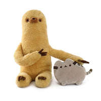 GUND Pusheen with Sloth Plush Stuffed Animal Set of 2, 13”, Tan and Gray