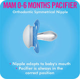 MAM Pacifiers 0-6 Months,  ‘Clear’ Design Collection, Boy, 2-Count