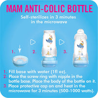 MAM Anti-Colic Bottle, Boy, 9 Ounces, 1-Count