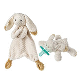 Mary Meyer Oatmeal Bunny WubbaNub Infant Pacifier and Lovey Blanket Bundle Baby Gift Set