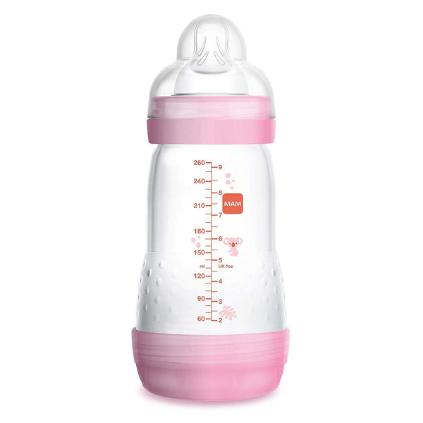 MAM Baby Bottles for Breastfed Babies, MAM Baby Bottles Anti Colic, White,  2 Count