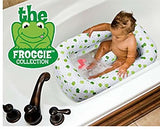 Mommy's Helper Inflatable Bath Tub Froggie Collection, White/Green, 6-18 Months