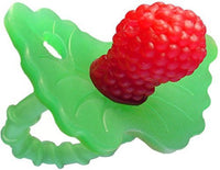 RaZbaby RaZ-Berry Silicone Teether/Multi-Texture Design/Hands Free Design/Red