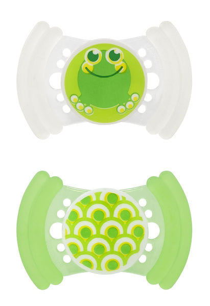 MAM SOFT BPA Free Silicone Pacifier, 6 Months, 2 Pack - GREEN