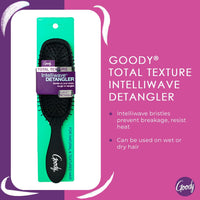 Goody Total Texture Intelliwave Detangler Brush - Style or Remove Tangles for Wet or Dry Hair - Prevent Breakage of Coarse, Textured Hair with Heat-Resistant Bristles and Ergonomic Handle