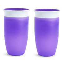 Munchkin Miracle 360 Sippy Cup, 10 Ounce, 2 pack -Purple
