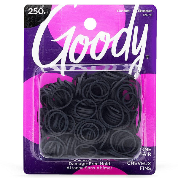 Goody Ouchless Womens Polyband Elastic Hair Tie - 250 Count, Black