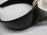 Goody Wide Faux Leather Covered Headband-Black