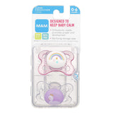 MAM Clear Collection Pacifiers (2 pack, 1 Sterilizing Pacifier Case), MAM Pacifier 0-6 Months, Baby Girl Pacifier, Best Pacifier for Breastfed Babies
