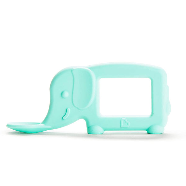 Munchkin The Baby Toon Silicone Teether Spoon, Elephant, Mint