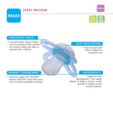 MAM Pacifiers, Newborn Pacifier, Best Pacifier for Breastfed Babies, ‘Start’ Design Collection, Boy