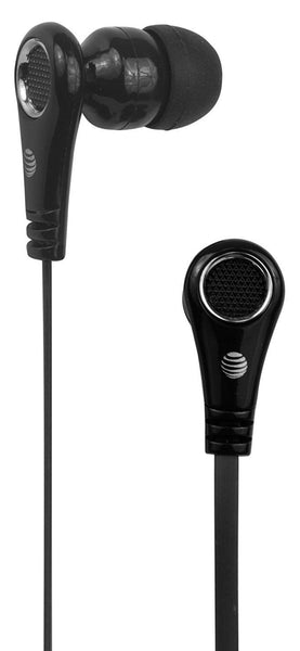 AT&T PEB01-WHT Stereo In-Ear Earbuds with Tangle-Free Cable, White
