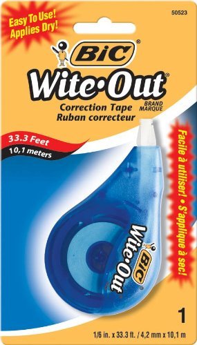 Bic  Wite-Out  Correction Tape 6 packs