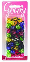 Goody Girls Mosaic Twinbead Ponytailer, 16 Count, (Assorted Colors)