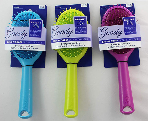 Goody Bright Boost Oval Brush, 3 Count (Assorted Colors)