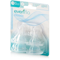 Evenflo Classic Nipples,(4 nipples in a pack) medium flow 3-8 months