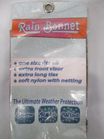 Rain Bonnet -with extra front visor-One size fits all