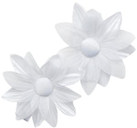 Gimme Clips Fairy Blossoms Flower Hair Clips, White with White Center