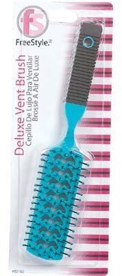 FREE STYLE Deluxe Vented Hairbrush- assorted colors (Pack Of 12)