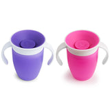 Munchkin Miracle 360 Trainer Cup, Pink/Purple, 7 Oz, 2 Count
