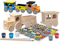 MasterPieces Works of Ahhh Real Wood Large Acrylic Paint & Craft Kit,, Mom's Choice Award, for Ages 4+