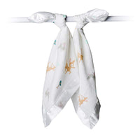 Lulujo Baby Cotton Muslin Security Blankets, Pack of 2, 16 x 16-Inches, Little Fawn