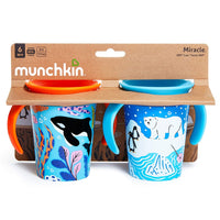 Munchkin Miracle 360 WildLove Trainer Sippy Cup, 6 Oz, Orca/Polar Bear