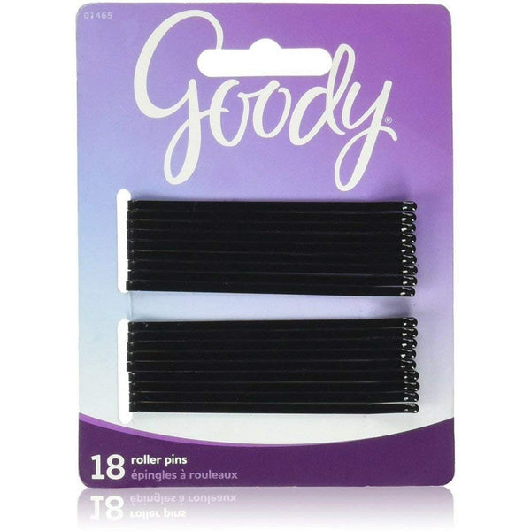 Goody Black Roller Pins, 3 inches 18 ea (Pack of 6)