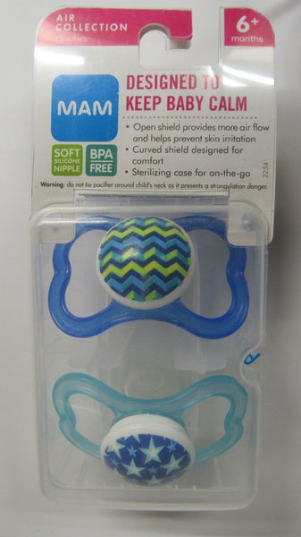 MAM Pacifier-Air Collection- 6+ month- BOYS- (Discontinued Design)