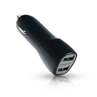 AT&T Dual 2.4 Amp USB car charger for iPhone, iPad, Samsung, & other - Black