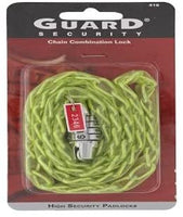 Guard Security 3 Ft Lightweight Chain W/ Combo Lock