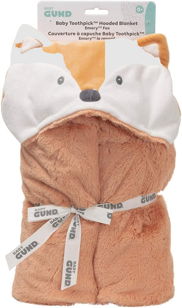 GUND Baby Toothpick Emory Fox Hooded Blanket Plush, Orange