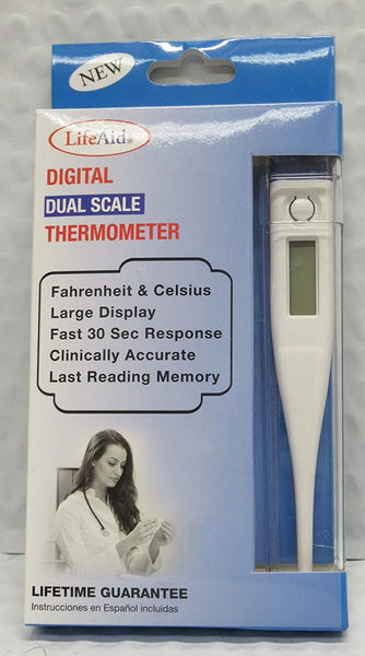 LifeAid Digital Dual Scale Thermometer-for Adult or Child