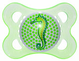 MAM 2 Pack Pearl Silicone Pacifier, 2 Months-GREEN