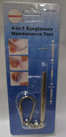 4 in 1 Eyeglass Sunglass Maintenance Tool - With 4 Different Screw Drivers