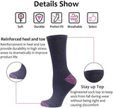 Women's 6-Pack Cushioned Athletic Crew Socks Lightweight for Running,Tennis,Casual