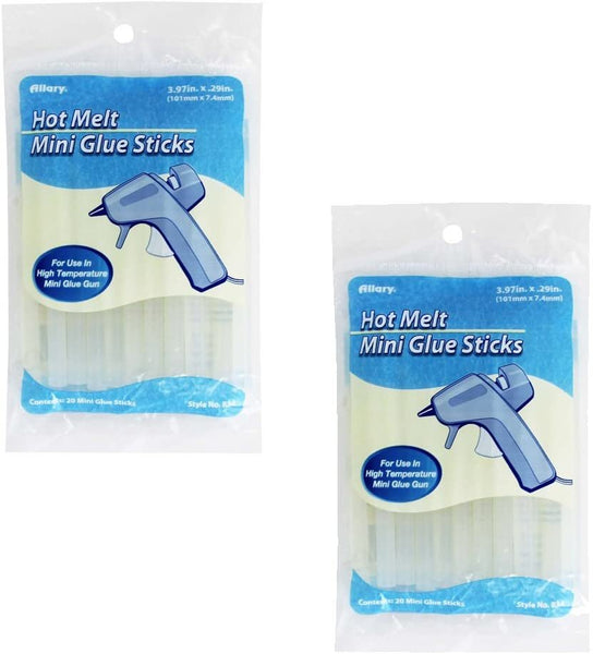 Glue Gun Sticks - Mini Hot Melt Glue Sticks # 834 (Set of 2 Packages) 16 mini glue sticks in each
