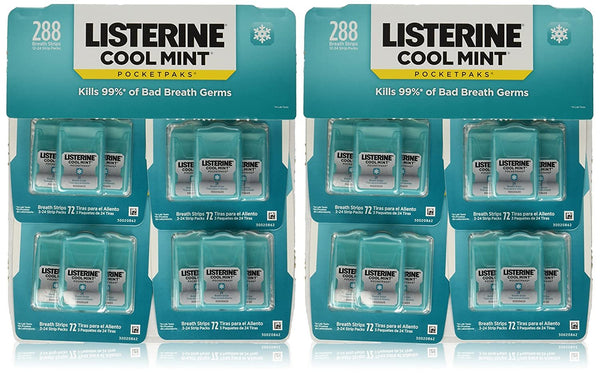 LISTERINE COOL MINT POCKETPACKS -576 Breath Strips (8 Blister packs)