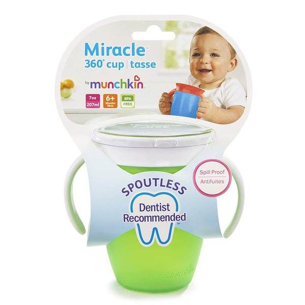 Munchkin Miracle 360 Toddler Sippy Cup Green/Blue 10 Oz 2 Count Blue/Green