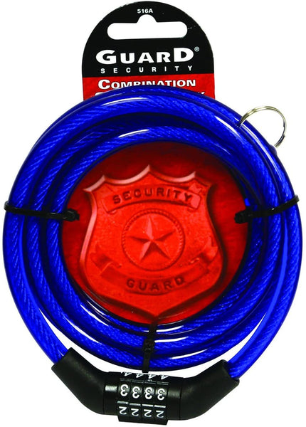 Guard Security 516A Cable Combo Lock, Assorted
