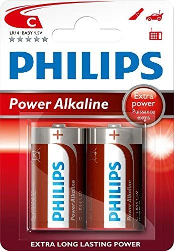 Philips 1.5V Power Alkaline Batteries C