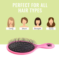 Wet Brush Original Detangler Hair Brush - Punchy Pink - Exclusive Ultra-soft IntelliFlex Bristles - Glide Through Tangles With Ease For All Hair Types - For Women, Men, Wet And Dry Hair-Pack of 2