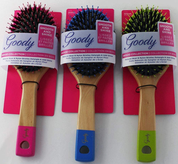 Goody Natural Boar Bristle Hair Brush (3 Pack)